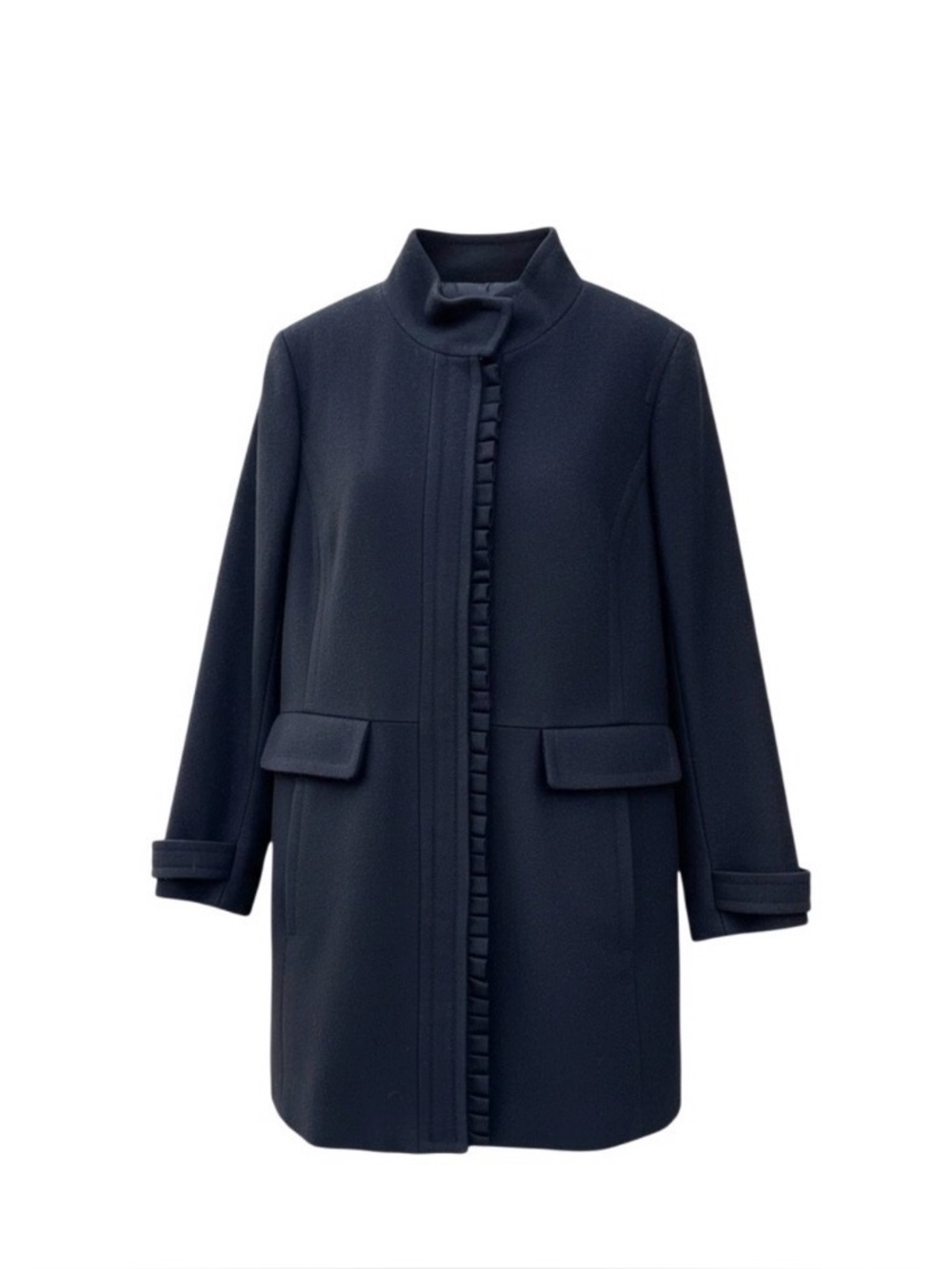 Italian Wool Banana Republic Women's Coat with Ruffle
